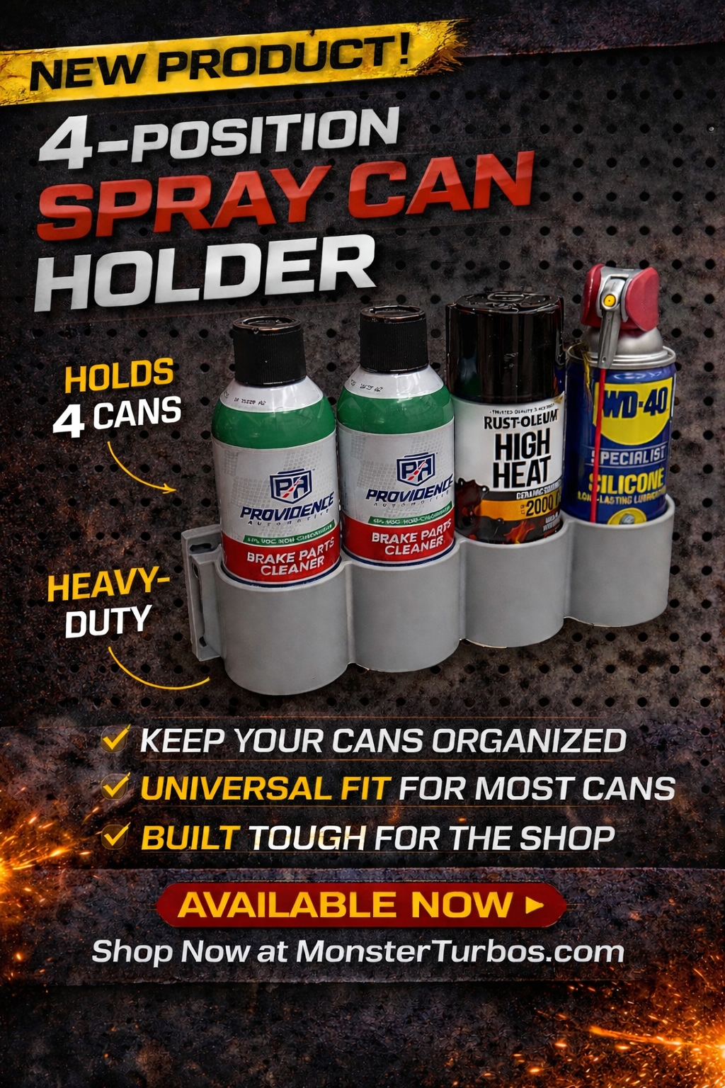 🔥Four CAN HOLDER ORGANIZER – WALL MOUNT