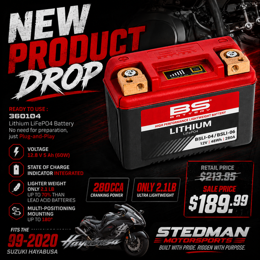 BS Lithium LiFePO4 Battery 99-2020 Suzuki Hayabusa