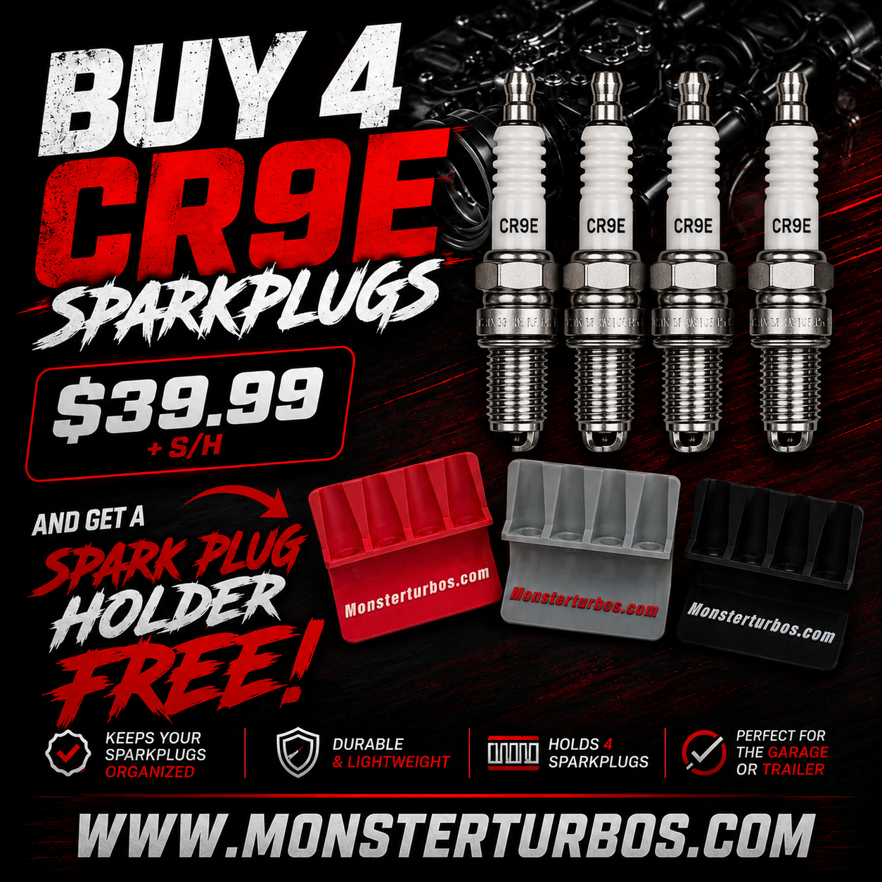 4 Pack NGK Spark Plugs CR9E