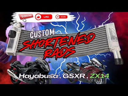 Custom Shortened Radiators, Hayabusa, GSXR1000, ZX14,ZX14R,ZX10