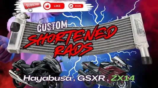 Custom Shortened Radiators, Hayabusa, GSXR1000, ZX14,ZX14R,ZX10