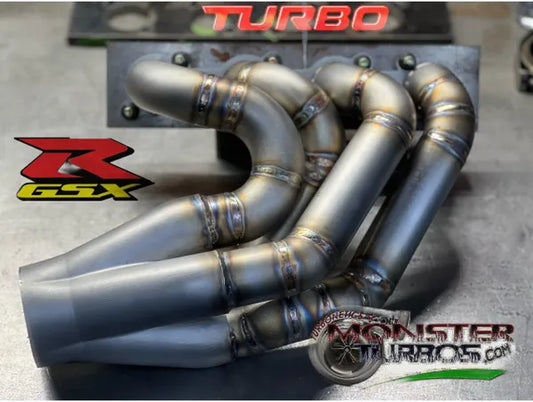 Suzuki GSXR1000 Pro One Side Mount Turbo Header (321 Stainless) Big Tube.